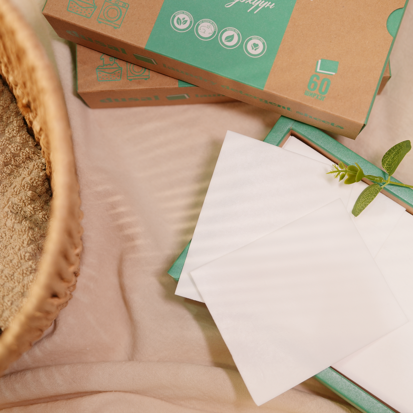 Байгальд ээлтэй Органик угаалгын цаасан нунтаг